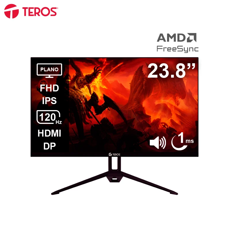 Monitor Teros TE-2415S 23.8” 120 Hz con HDMI y DisplayPort – imagen 1