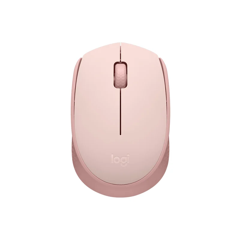 Mouse inalámbrico Logitech M170 rosado con receptor USB – imagen 1